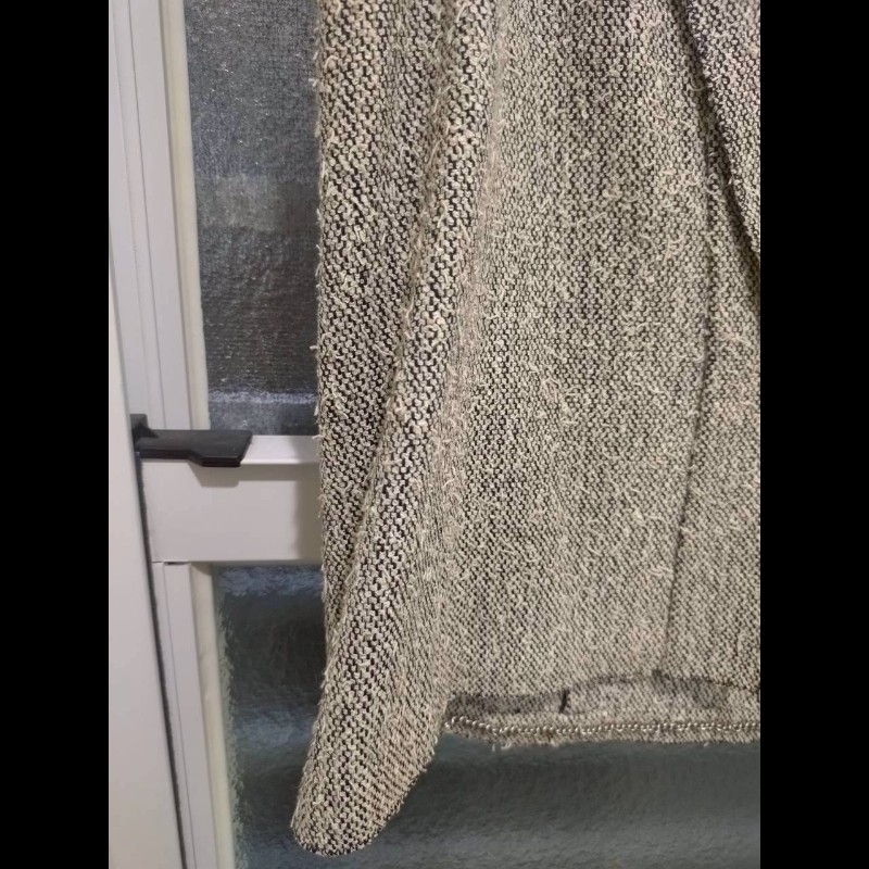 Chanel 黑白點毛織薄外套-7