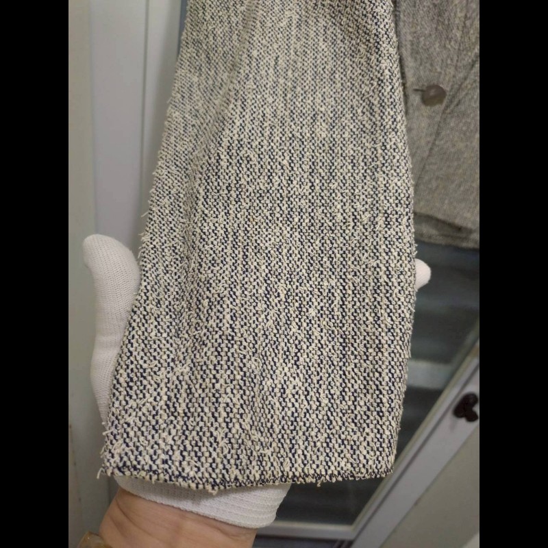 Chanel 黑白點毛織薄外套-10