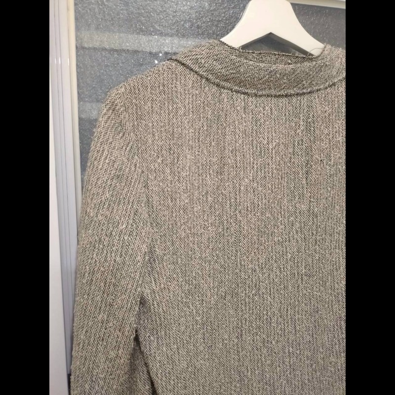 Chanel 黑白點毛織薄外套-18