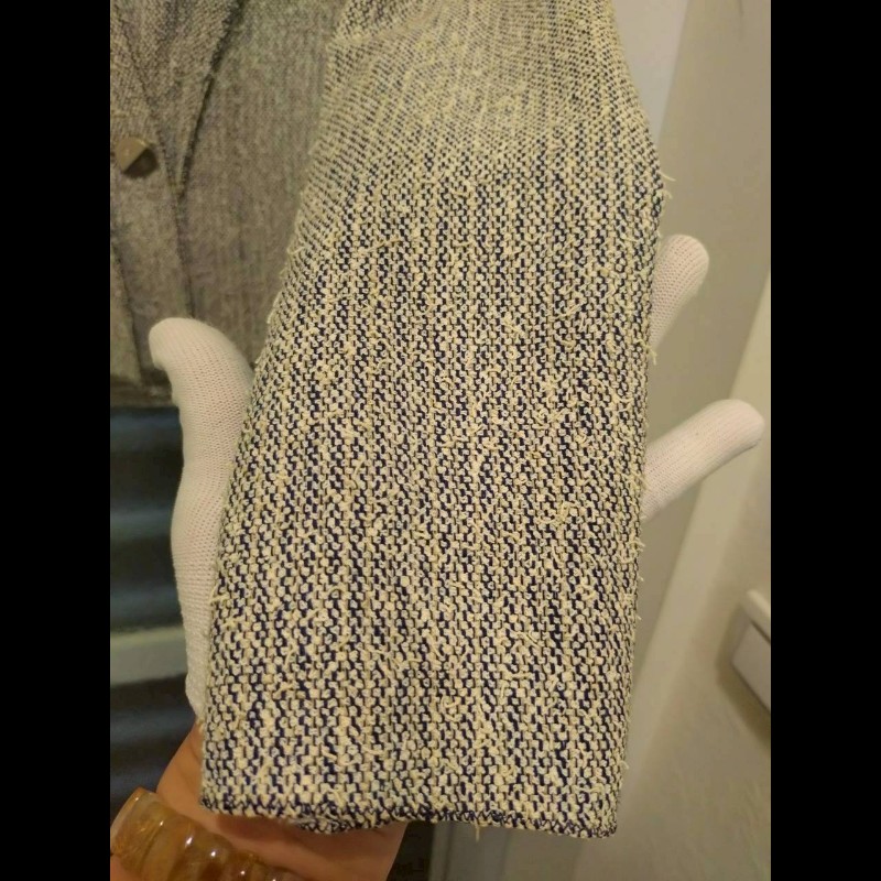 Chanel 黑白點毛織薄外套-21