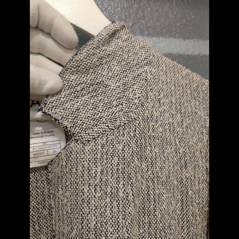 Chanel 黑白點毛織薄外套-23