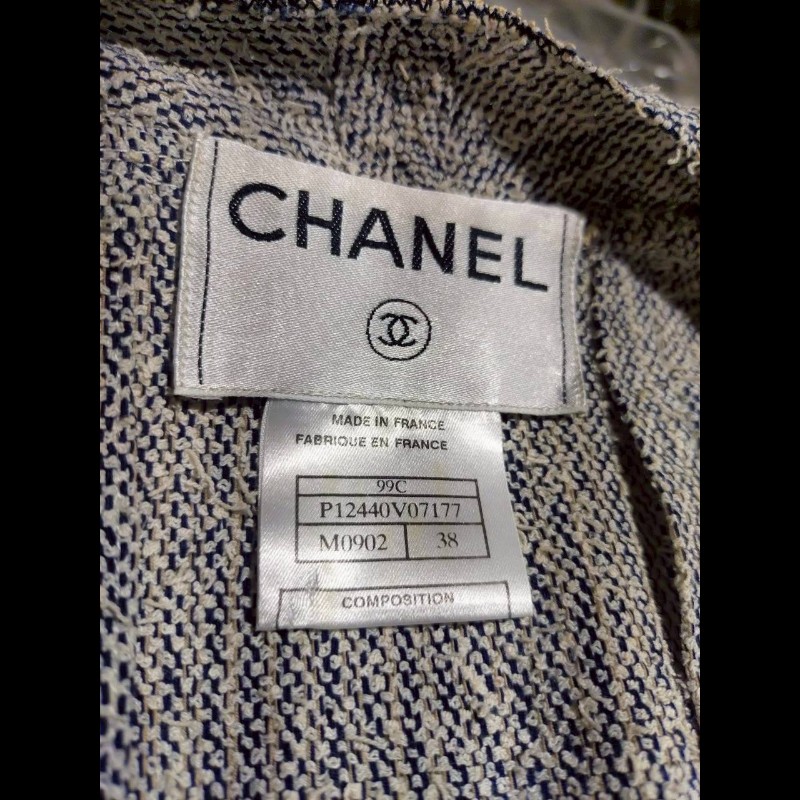 Chanel 黑白點毛織薄外套-24