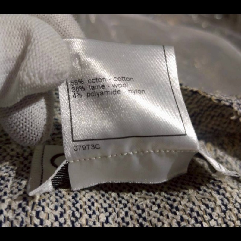 Chanel 黑白點毛織薄外套-26