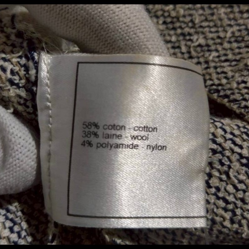 Chanel 黑白點毛織薄外套-27