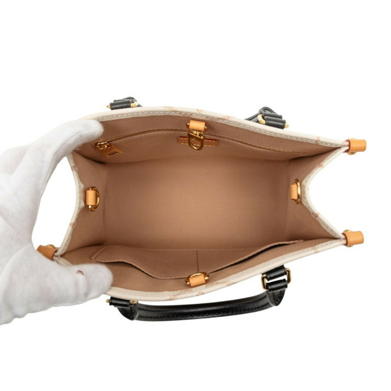 路易威登 Monogram Dune On the Go PM 手提/單肩包，兩用款，M24533，象牙色皮革，女士款，LOUIS VUITTON-3