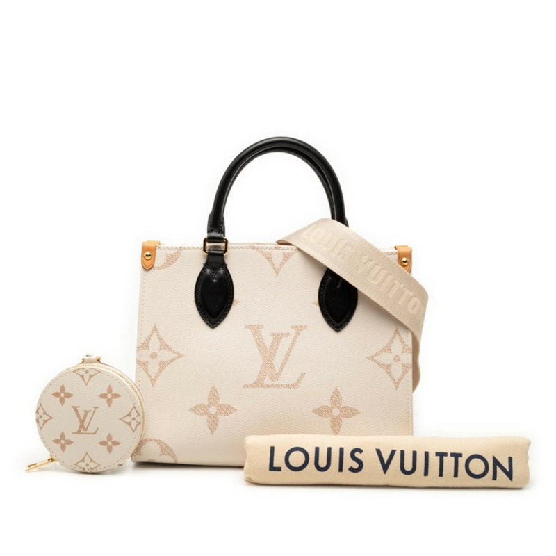 路易威登 Monogram Dune On the Go PM 手提/單肩包，兩用款，M24533，象牙色皮革，女士款，LOUIS VUITTON-5