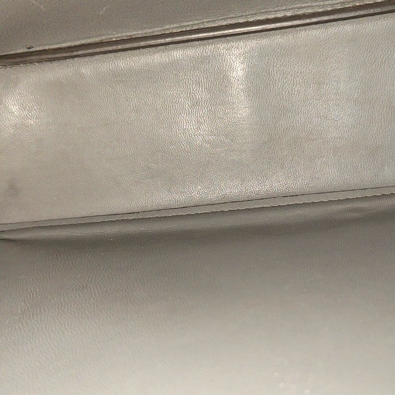 PRADA Double卡其色牛皮徽標十字紋單肩包手提包斜挎包金色五金可拆卸肩帶-12