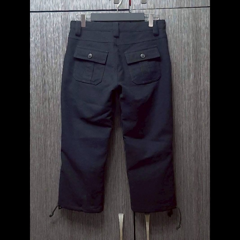 （日本製MIJ）正品BURBERRY 博柏利BLUE LABEL 藍標 戰馬 女黑色混羊毛七分褲38號-1