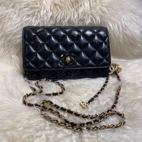 Chanel Wallet On Chain 晶片搪瓷調節扣