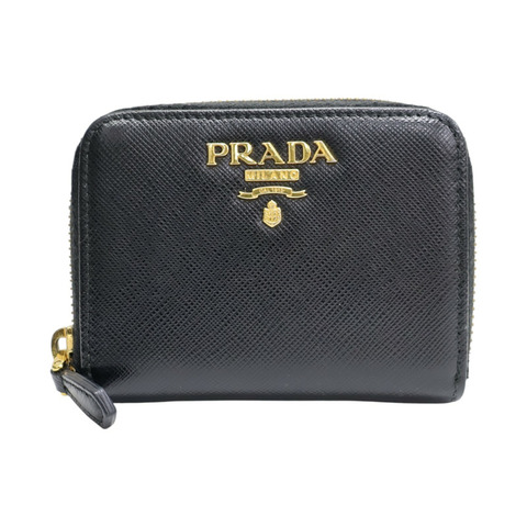 黑色 Saffiano牛皮 零錢包【PRADA 普拉達】 1MM268