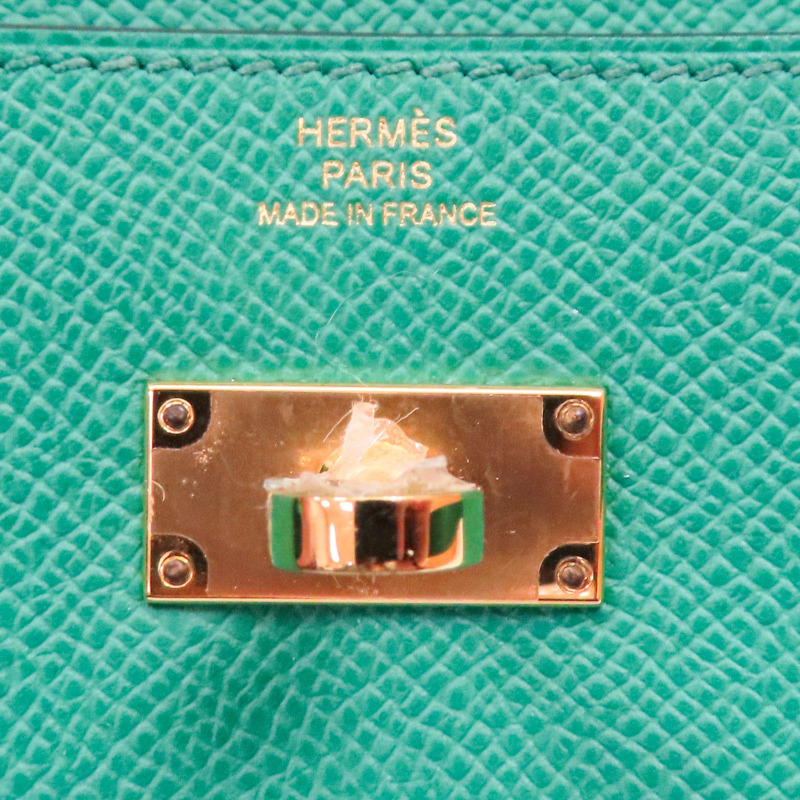 帝王綠 Epsom牛皮 Kelly To Go Wallet 肩背包 U刻 金扣【HERMES 愛馬仕】 H084169CK-6