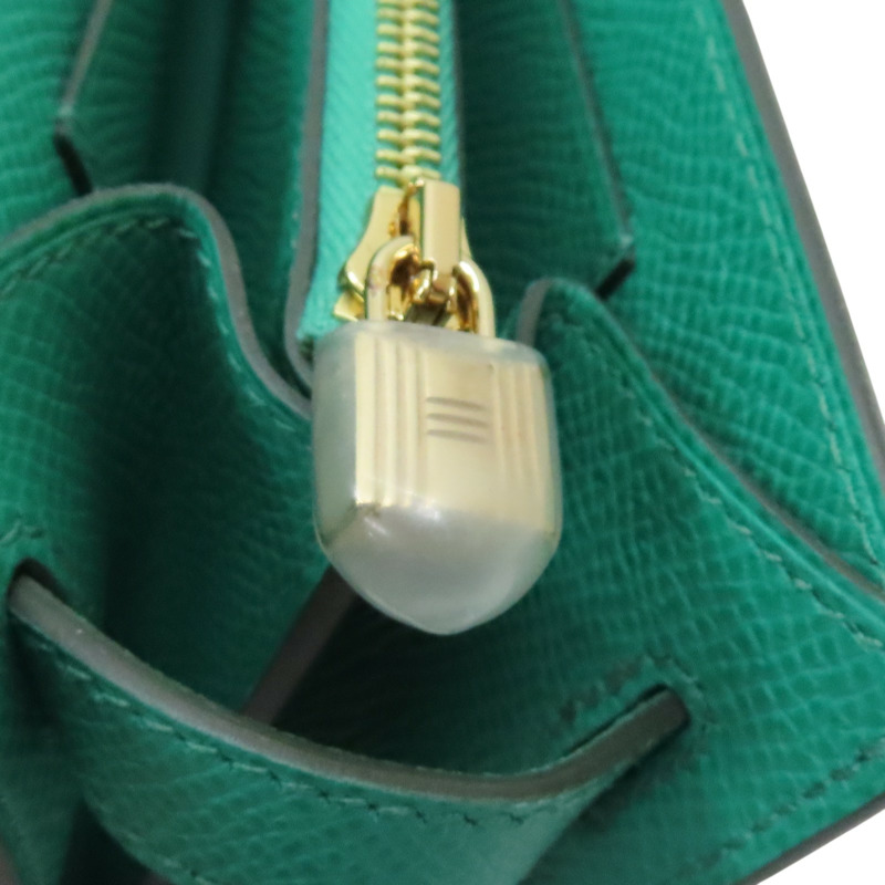 帝王綠 Epsom牛皮 Kelly To Go Wallet 肩背包 U刻 金扣【HERMES 愛馬仕】 H084169CK-13