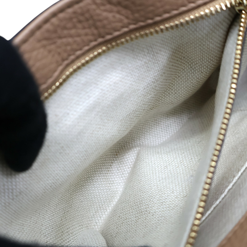 卡其色 牛皮 Soho 鍊帶 肩背包【GUCCI 古馳】 536224-6