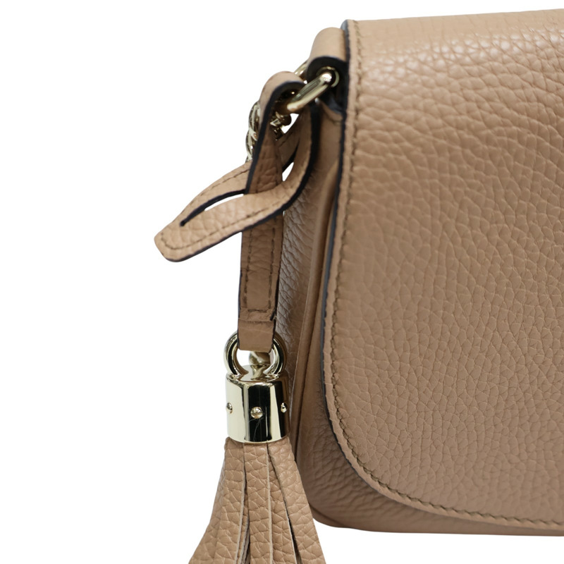 卡其色 牛皮 Soho 鍊帶 肩背包【GUCCI 古馳】 536224-12