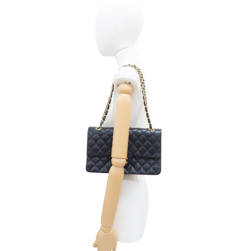 黑色 菱格紋 羊皮 COCO 25 鍊帶 肩背包 金釦【CHANEL 香奈兒】 A01112-7