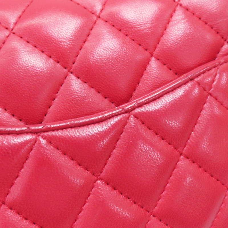 紅色 菱格紋 羊皮 鏈帶肩背包 金釦【CHANEL 香奈兒】 A35200-13