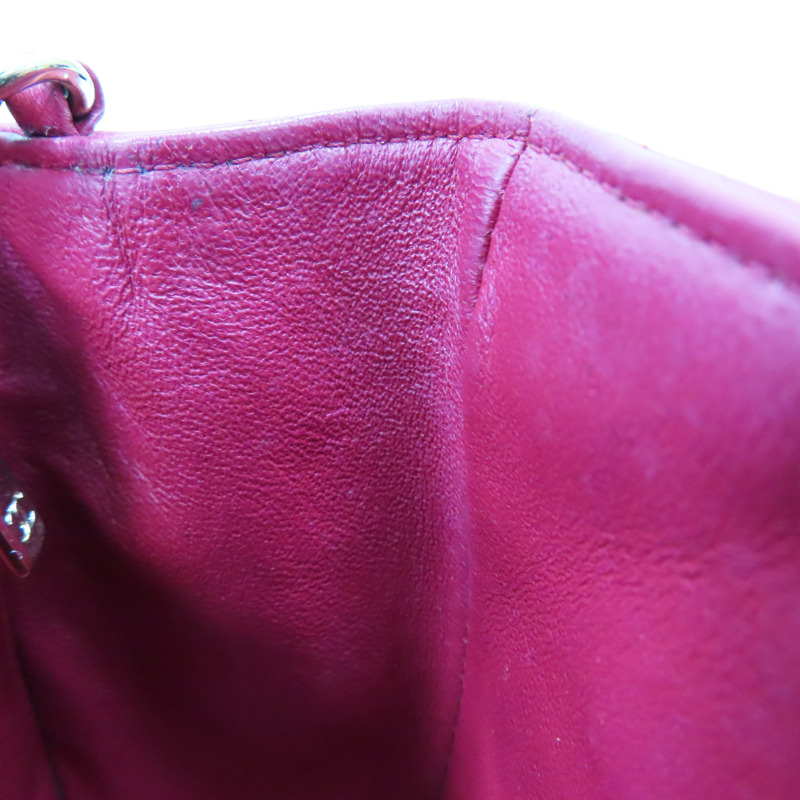 紅色 菱格紋 羊皮 鏈帶肩背包 金釦【CHANEL 香奈兒】 A35200-16