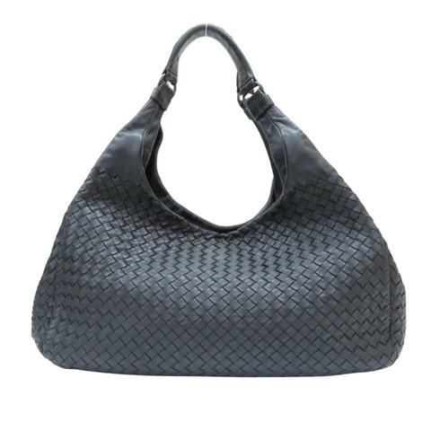 黑色 編織羊皮 Campana 肩背包【BOTTEGA VENETA 寶緹嘉】 124864