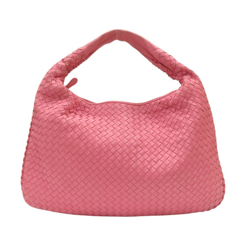 粉色 編織羊皮 Veneta Hobo 肩背包【BOTTEGA VENETA 寶緹嘉】 115654