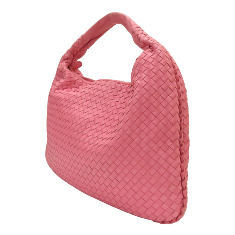 粉色 編織羊皮 Veneta Hobo 肩背包【BOTTEGA VENETA 寶緹嘉】 115654-2