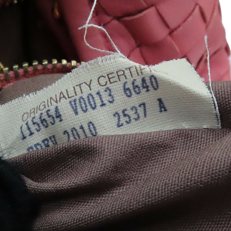 粉色 編織羊皮 Veneta Hobo 肩背包【BOTTEGA VENETA 寶緹嘉】 115654-7