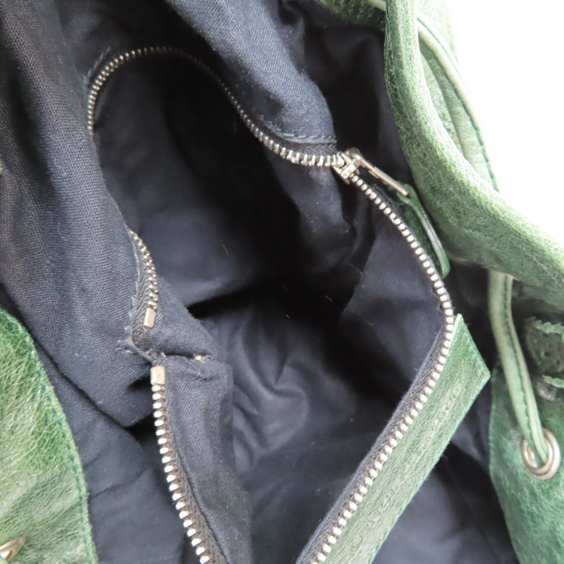 綠色 皮革 Giant Pompon 兩用包【BALENCIAGA 巴黎世家】 204540-5