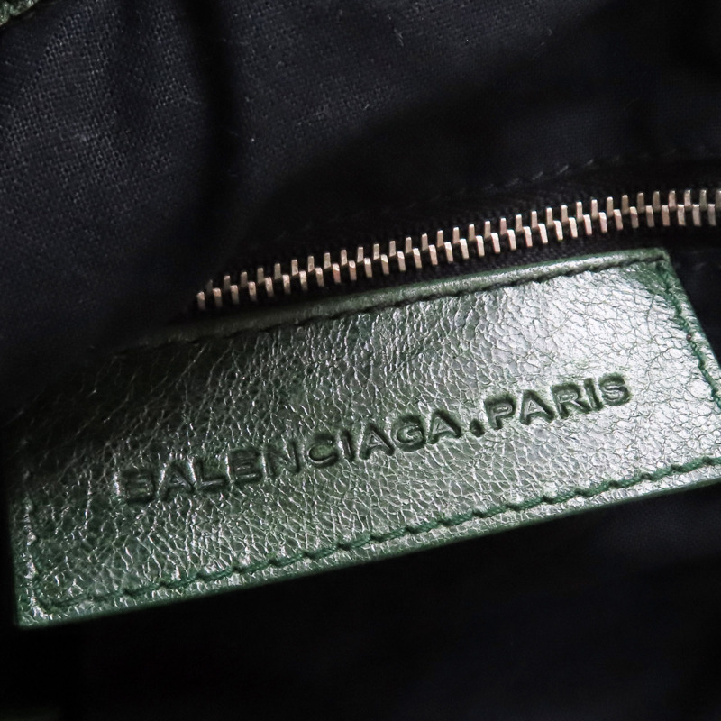 綠色 皮革 Giant Pompon 兩用包【BALENCIAGA 巴黎世家】 204540-6