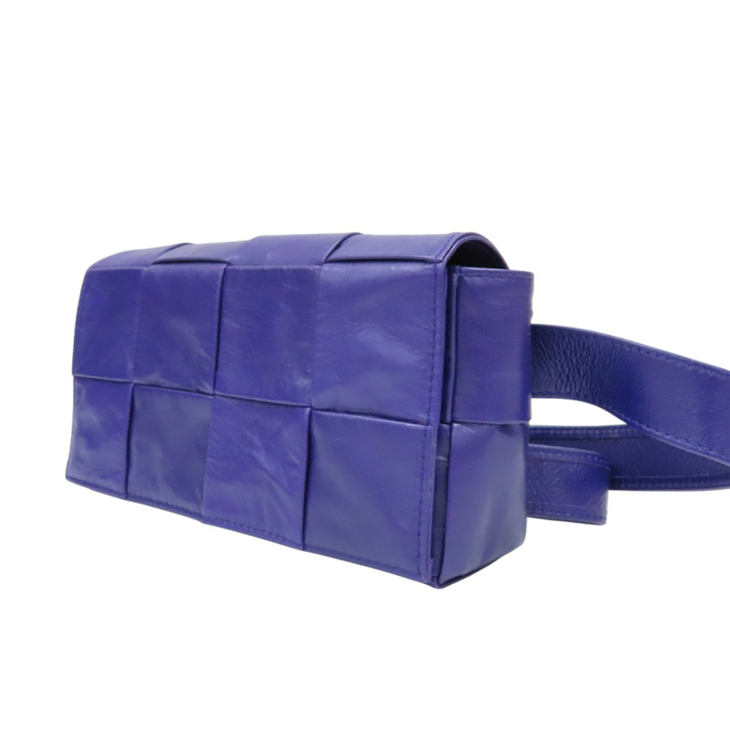 紫色 編織羊皮 Cassette 胸包 腰包【BOTTEGA VENETA 寶緹嘉】-2