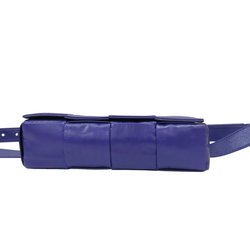 紫色 編織羊皮 Cassette 胸包 腰包【BOTTEGA VENETA 寶緹嘉】-3