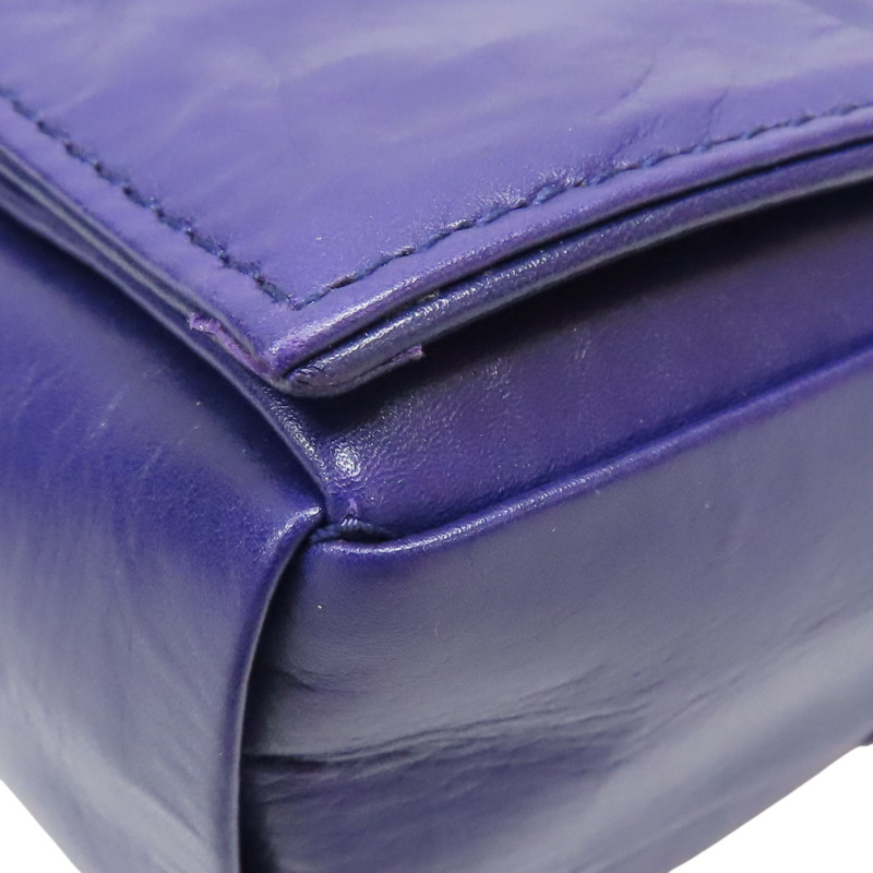 紫色 編織羊皮 Cassette 胸包 腰包【BOTTEGA VENETA 寶緹嘉】-9