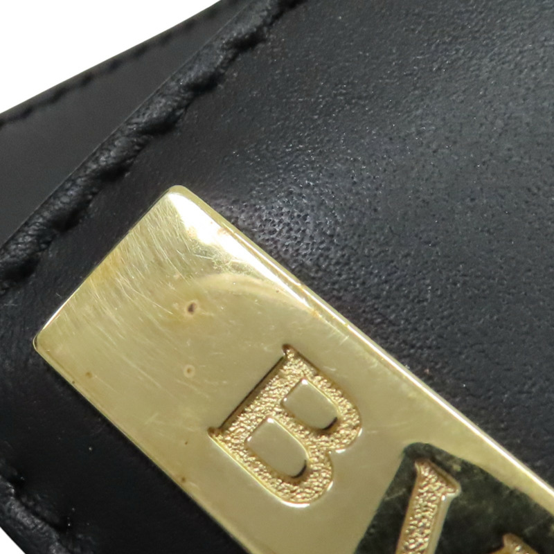 藍色 丹寧布 黑色牛皮 LOGO MANIA 肩背包【BVLGARI 寶格麗】-14