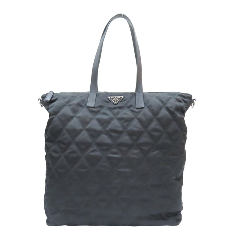 黑色 尼龍 托特包 無背帶【PRADA 普拉達】 2VG906-0