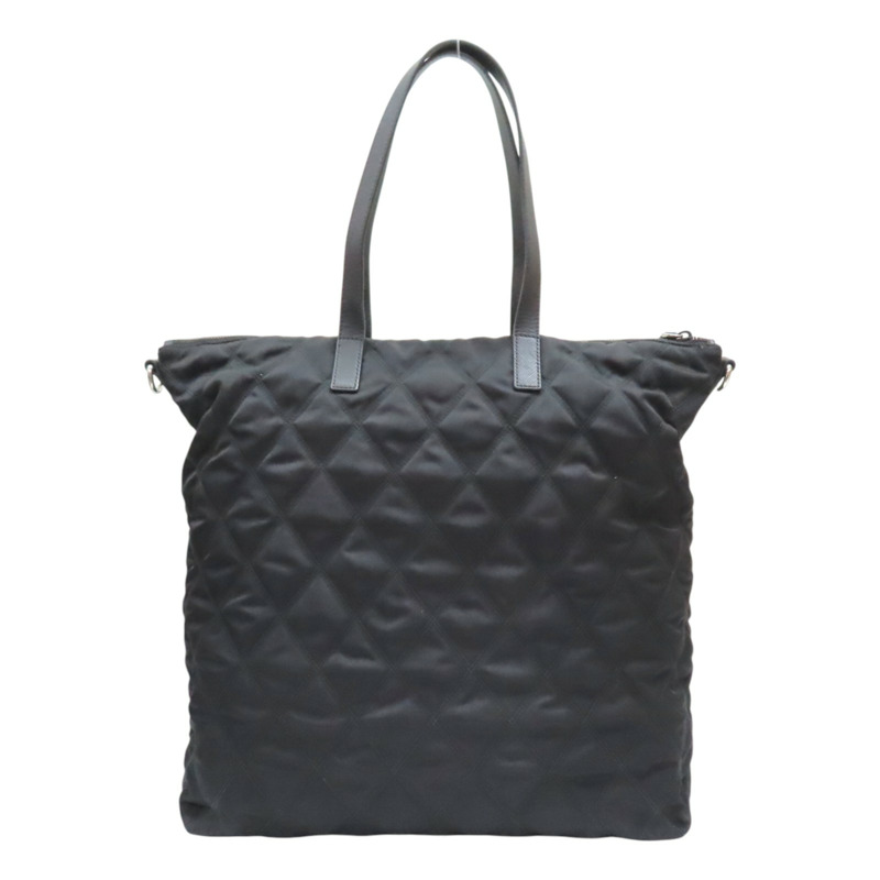 黑色 尼龍 托特包 無背帶【PRADA 普拉達】 2VG906-1