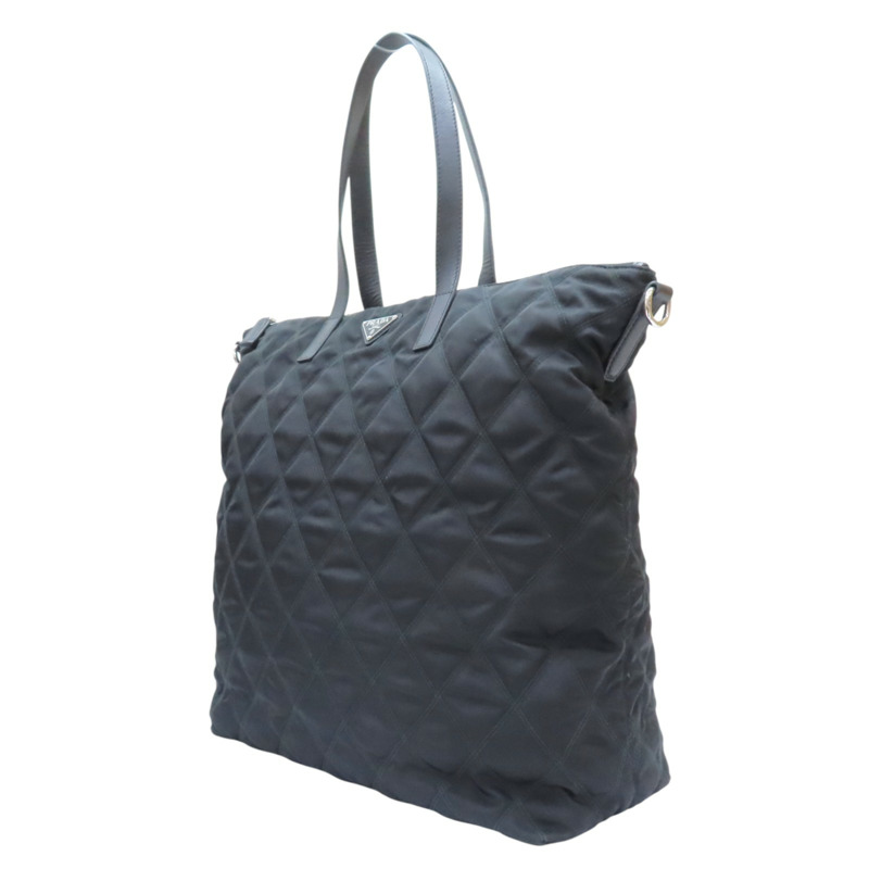 黑色 尼龍 托特包 無背帶【PRADA 普拉達】 2VG906-2