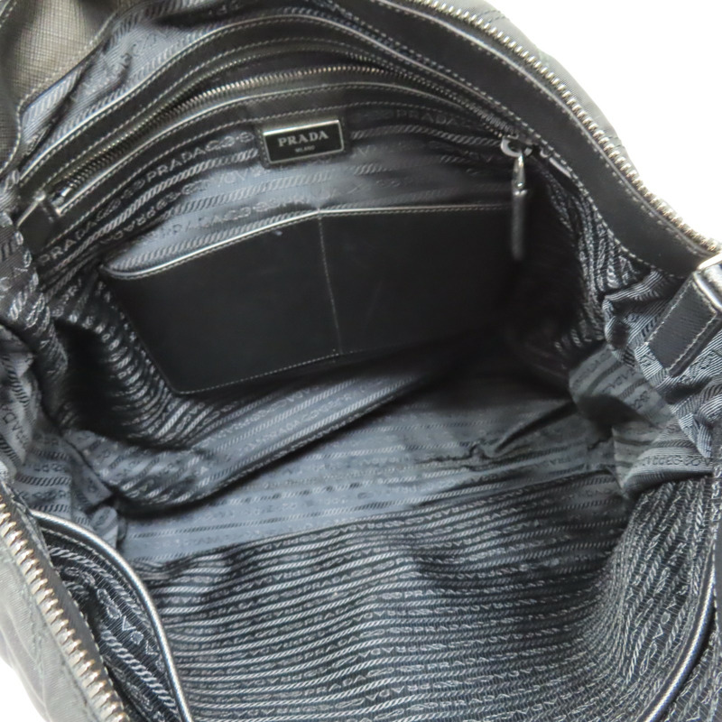 黑色 尼龍 托特包 無背帶【PRADA 普拉達】 2VG906-4