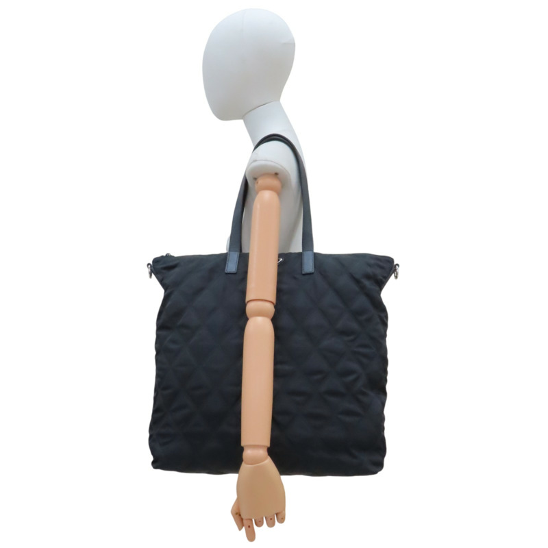 黑色 尼龍 托特包 無背帶【PRADA 普拉達】 2VG906-10