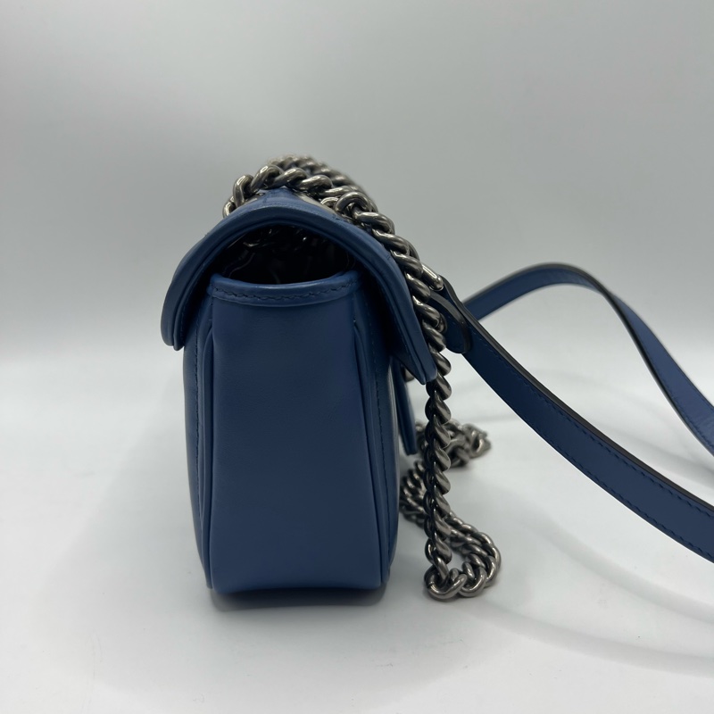 Gucci Marmont马蒙蓝色22 单肩斜挎包-4