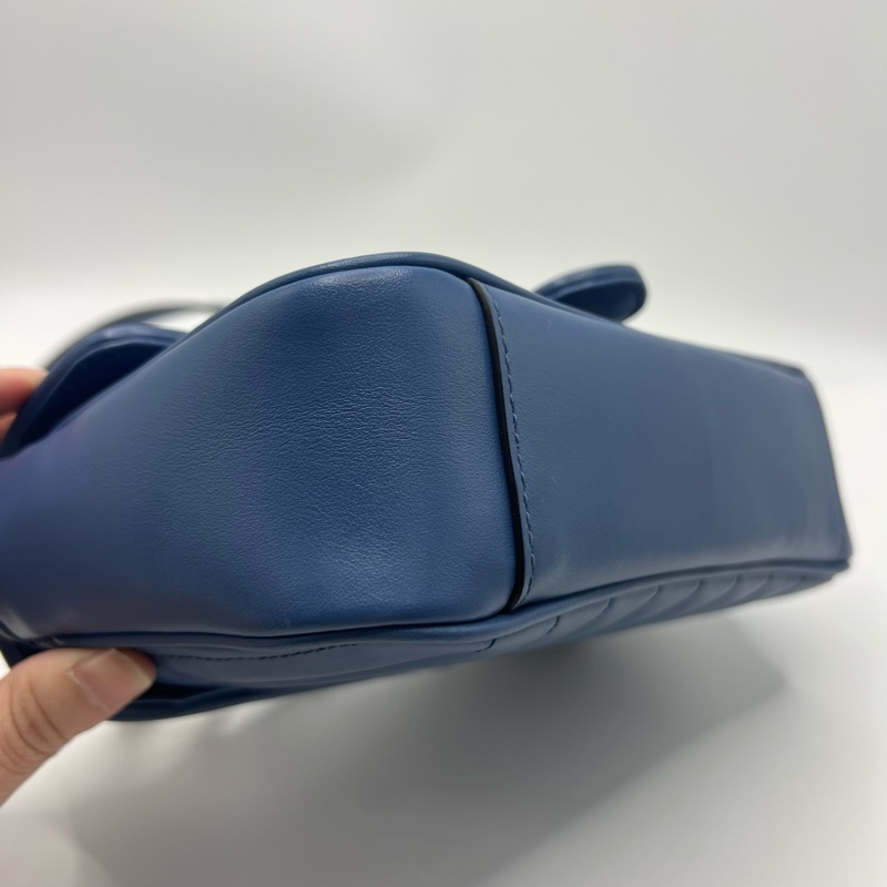 Gucci Marmont马蒙蓝色22 单肩斜挎包-8