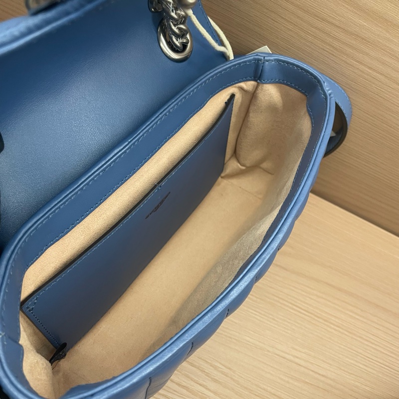 Gucci Marmont马蒙蓝色22 单肩斜挎包-13