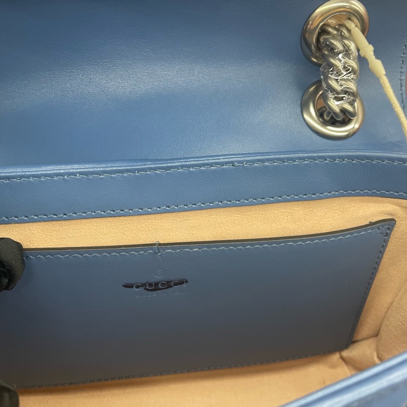 Gucci Marmont马蒙蓝色22 单肩斜挎包-14