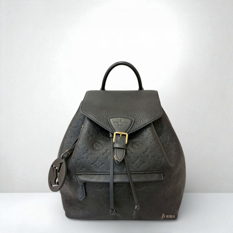 LV包包 黑壓紋皮革MONTSOURIS 後背包  M45205-0