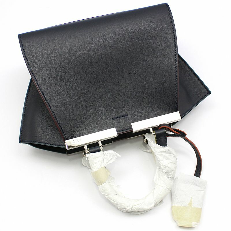 【包稅】FENDI 深海軍藍皮革 2jours Twaggy 迷你肩包-2