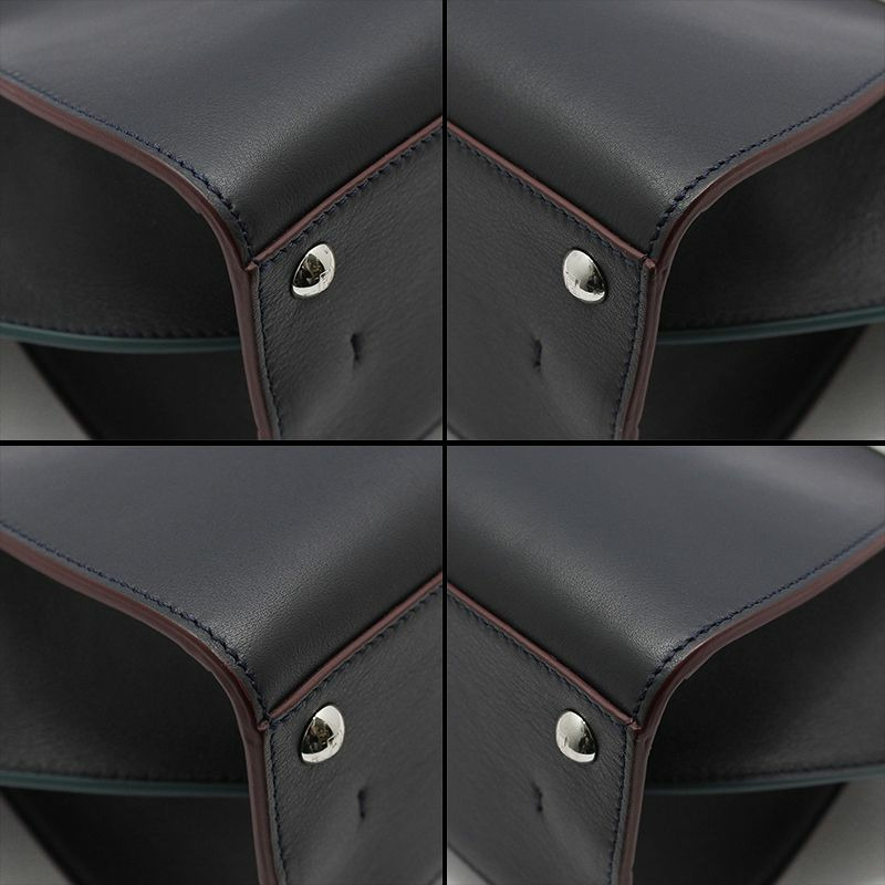 【包稅】FENDI 深海軍藍皮革 2jours Twaggy 迷你肩包-9