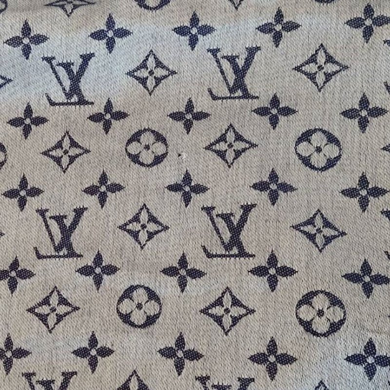 LV M71376 Monogram Denim 披肩/滿版老花/羊毛絲綢披肩/圍巾~二手-51