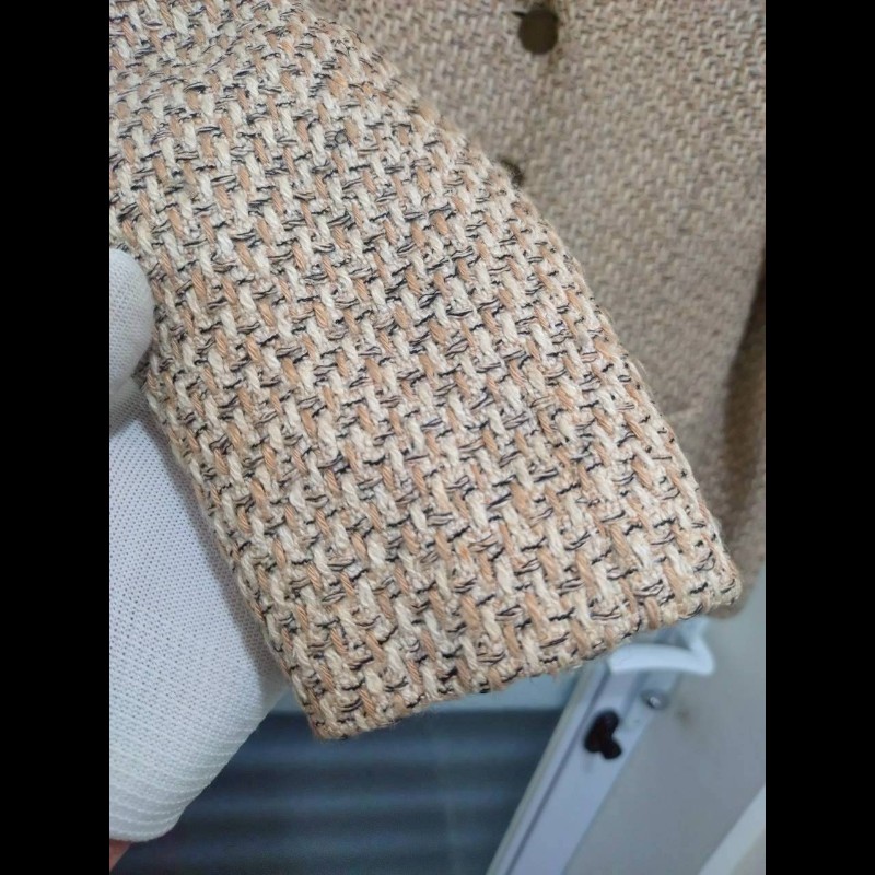 Chanel 駝米色毛呢编外套-10