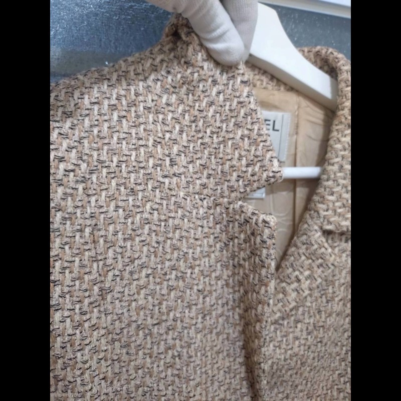 Chanel 駝米色毛呢编外套-11