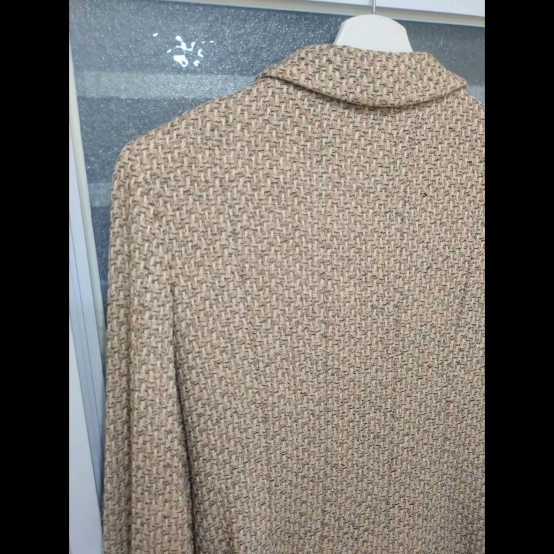 Chanel 駝米色毛呢编外套-14