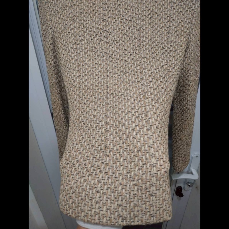 Chanel 駝米色毛呢编外套-15