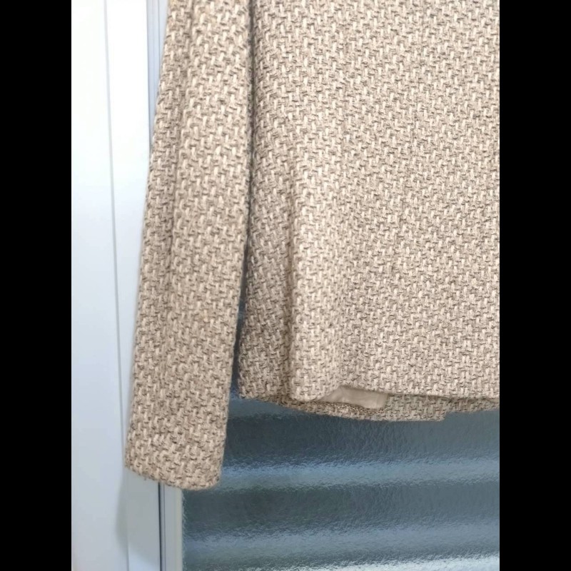 Chanel 駝米色毛呢编外套-18