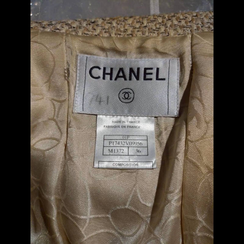 Chanel 駝米色毛呢编外套-20